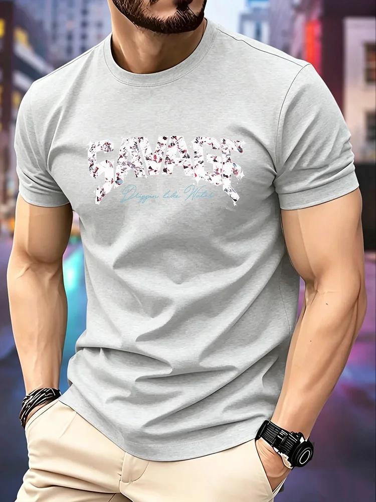 Unisexs Savage Letter TShirt Glitter Diamond Print ONeck Short Sleeve Casual Hip Hop Streetwear Graphic Tee Tops