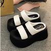 thick-soled high-heeled small man cool slippers women's summer wear new fashion beach shoes