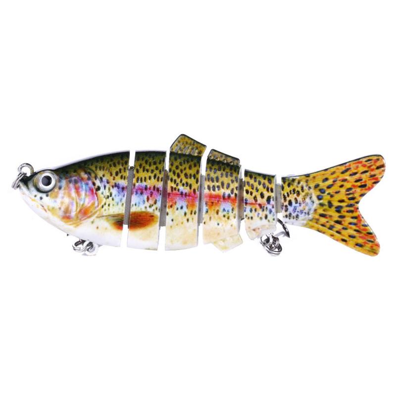 10cm/18g Esca da Pesca 12 Colori Multi-Segmenti Articolata Bionica Esca Artificiale Wobbler Affondanti Pesca