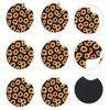 6Pcs Car Cup Mat Anti-Skid Sunflower Pattern Coaster Waterproof Drink Pad Heat-Resistant Stylish Car Interior Organizer
