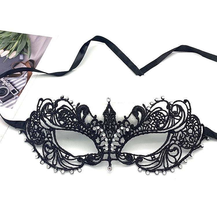 Rhinestone Lace Women's Half-Face Masquerade Eye Mask