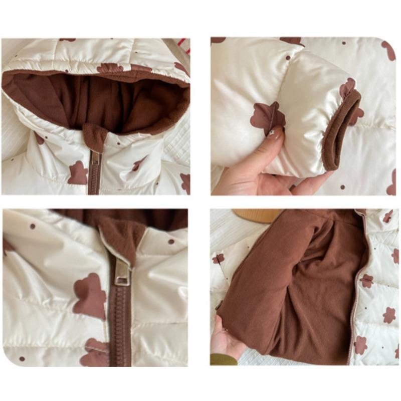 Autumn and Winter Double-sided Down Cotton Jacket, Children's Thick and Plush Children's Clothing, Short Jacket, Jacket