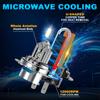 2 Stück H7 H4 LED-Scheinwerferlampen Canbus 30000LM 100W U-förmiges Kupferrohr Autolicht Turbo H11 9005 HB3 Scheinwerfer 6500K Weiß 12V Mit Lüfter