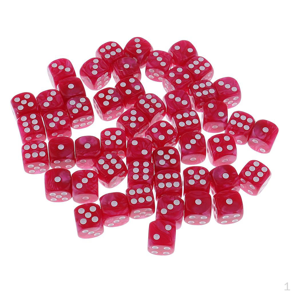50 Pieces Dots 6 Faces Digital Card Game Board Games