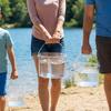 6,8L/12L Faltbarer Transparenter Eimer Auslaufsicherer Camping-Eimer Picknick Obstkorb Wohnheim