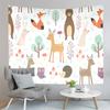 Cartoon Baby Animals Tapestry Cute Tiger Tapestry Creative Theme for Children Wall Hanging Living Room Bedroom Dorm Tapestries