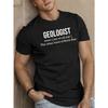 European Size Men'S Casual Geologist Graphic Tee, 100% Cotton Crew Neck Short Sleeve T-Shirt, Slight Stretch Knit Fabric, Regular Fit Summer Top