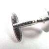 Excellent Dunhill Cufflinks  Engraved logo Round shape Silver Red Colored stone Used