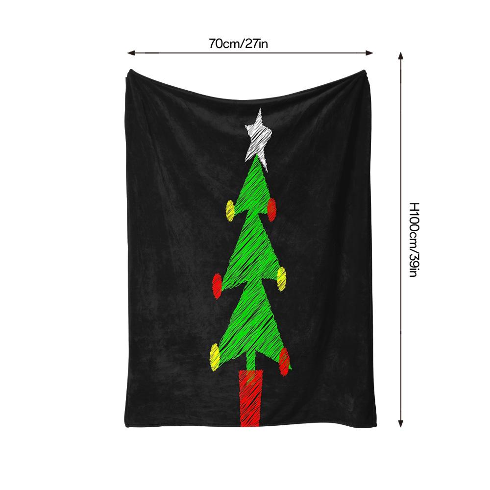 Tuniu Plüsch Gemütliche Decke mit Weihnachtsbaum-Muster für Wohnzimmer Schlafzimmer Sofa Bett Dekoration