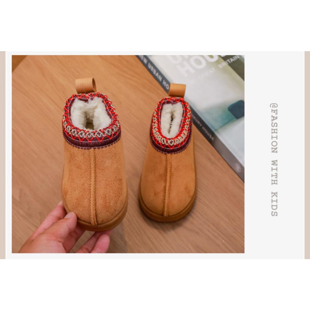 Autumn and Winter Environmentally Friendly Plush Thick Children's Snow Boots, Baby Cotton Boots, Boys and Girls' Short Boots