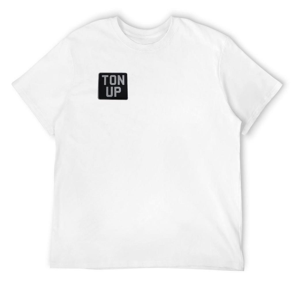 Ton Up T-Shirt schlichte koreanische Mode übergroßes T-Shirt Herren