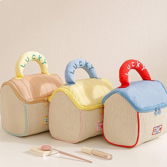 Bag Large Capacity Handheld Wash Bag Zipper Closure Multi-functional Beauty