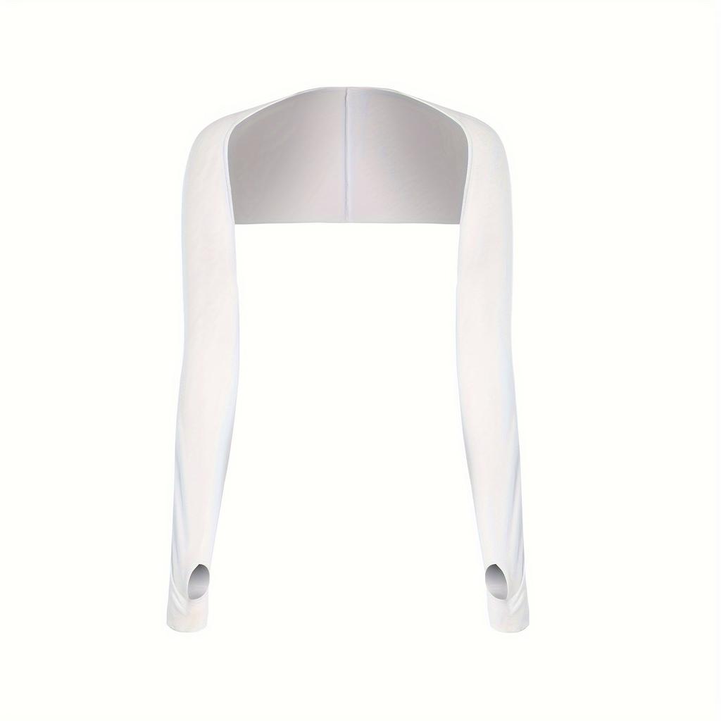 1pc Women's Shawl Cuff Sun Protection Sleeves, Ice Silk Arm Cover for Running Cycling Fishing, UV Blocking & Breathable