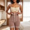 Postpartum Shapewear for Women Tummy Control Body Shaper Lace Leg Openings Non-Slip Silicone Lining Bodysuit Adjustable Waist Shaper
