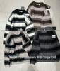 Xiao Wang's 8376 Winter Plus Size Casual Striped Knit Sweater
