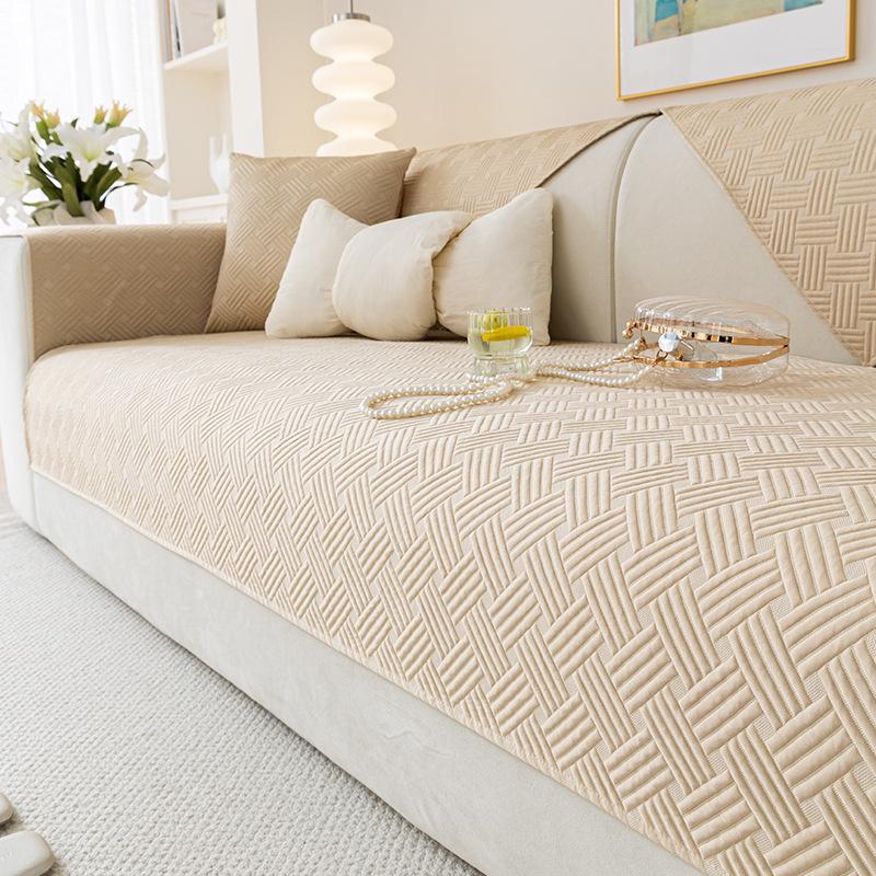Sofa Cool Bamboo Mat Summer Cushion Non-Slip Anti-Wrinkle Summer Sofa Cover Cloth