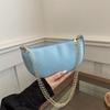 New Solid Color Casual Lightweight Versatile Commuter Chain Shoulder Messenger Bag Fresh and Beautiful Simple Women's Bag