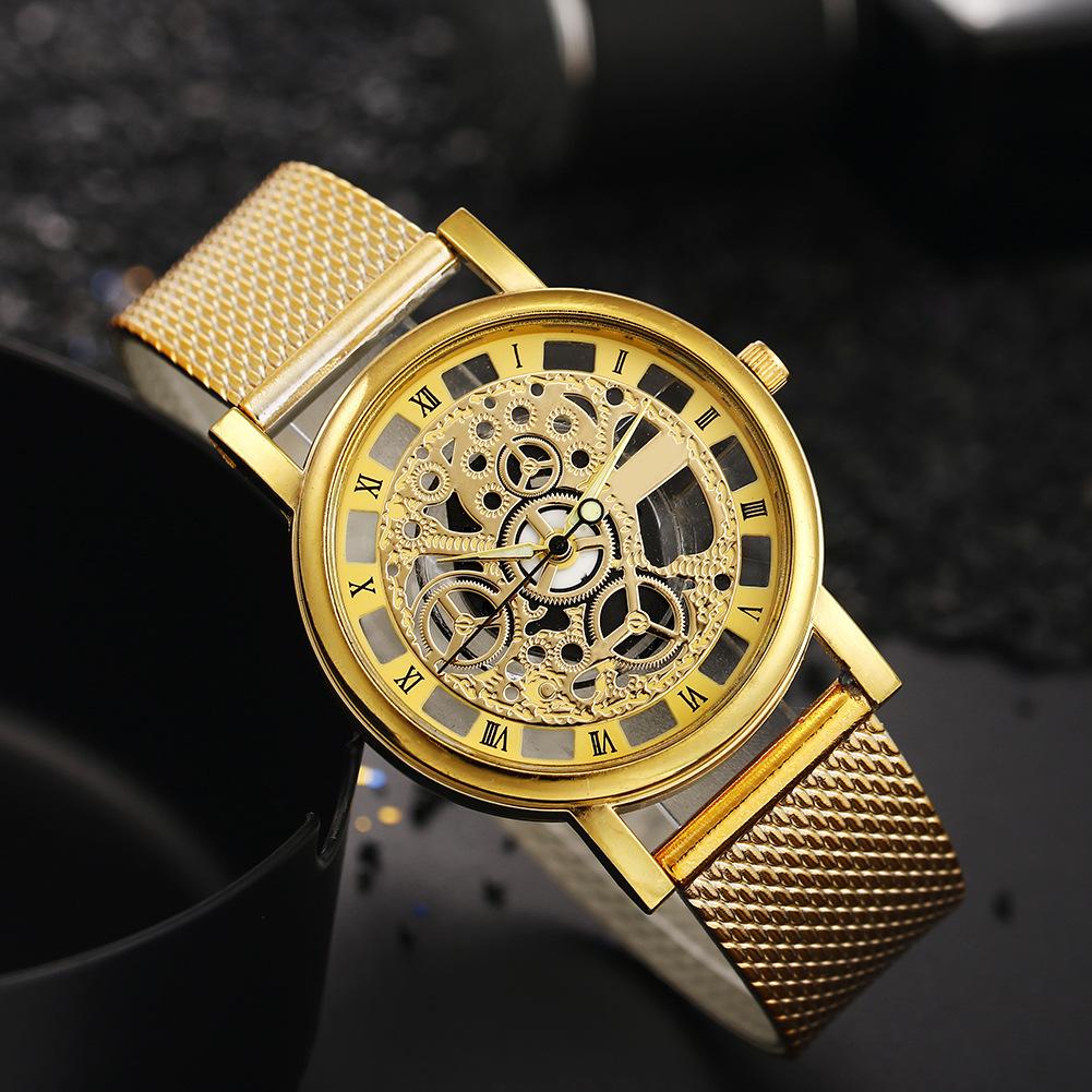 Men'S Watch Fashion Business Hollow Mechanical Disc Personality Casual Versatile Men'S Quartz Watch