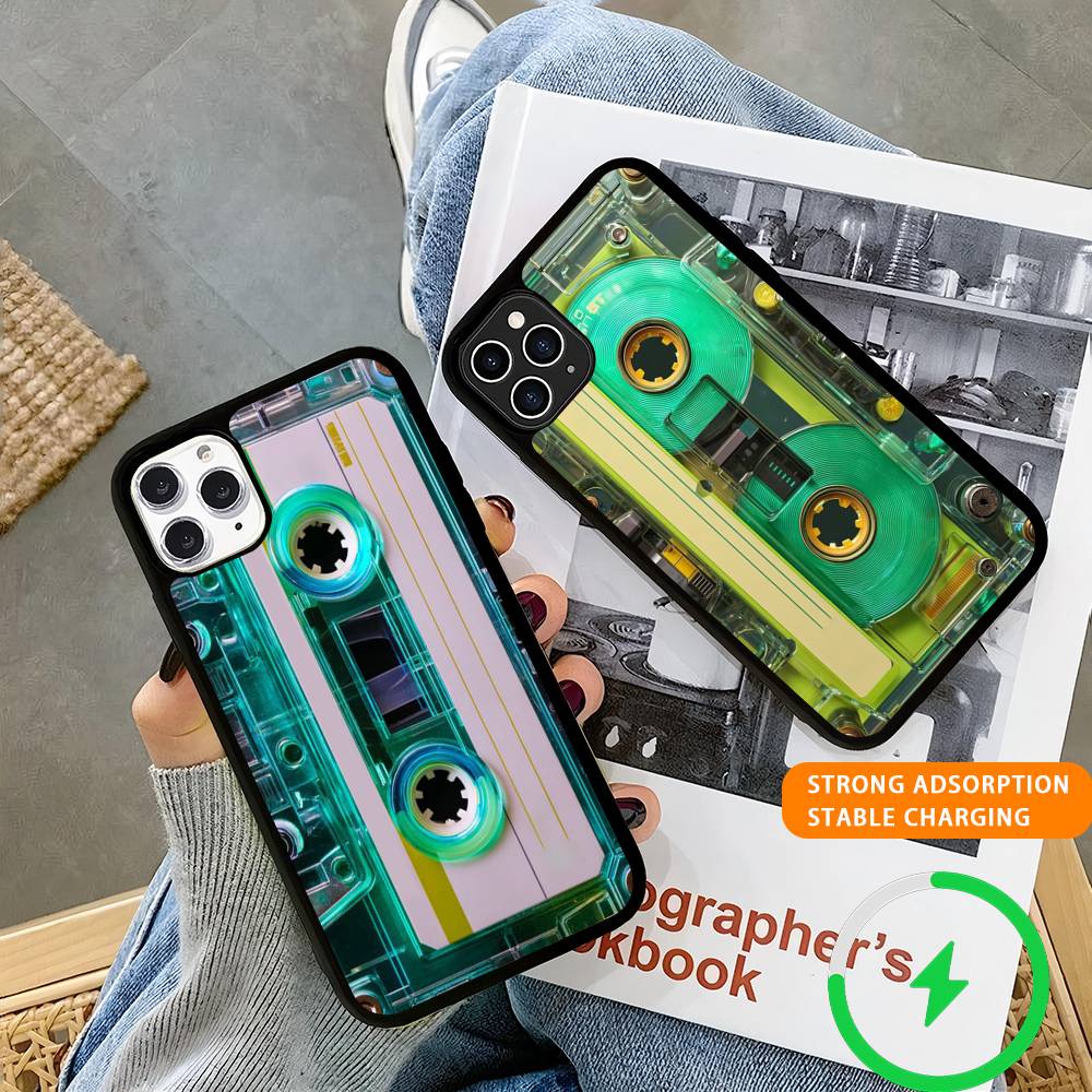 Vintage Cassette Tape Retro Style Magsafe For IPhone Phone Case 17 Air 16 15 14 Plus 13 12 Mini 11 Pro Max Thin Magnetic Cover