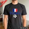 France Flag Soccer Ball Tshirt Summer Fashion Top Gift For Football Fans Soccer Part Supplies Unisex Crewneck Cotton Short Sleeve