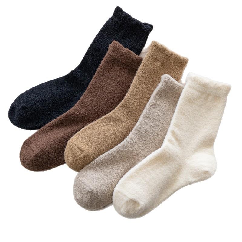 Winter Coral Fleece Australian Fleece Socks, Thickened Fleece, Warm Home Long Calf Socks, Floor Socks, Sleep Towel Socks