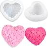 3D Love Flower Silicone Candle Mold Kit DIY Valentine's Day Heart Scented Soap Mold Plaster Resin Chocolate Baking Wedding Party