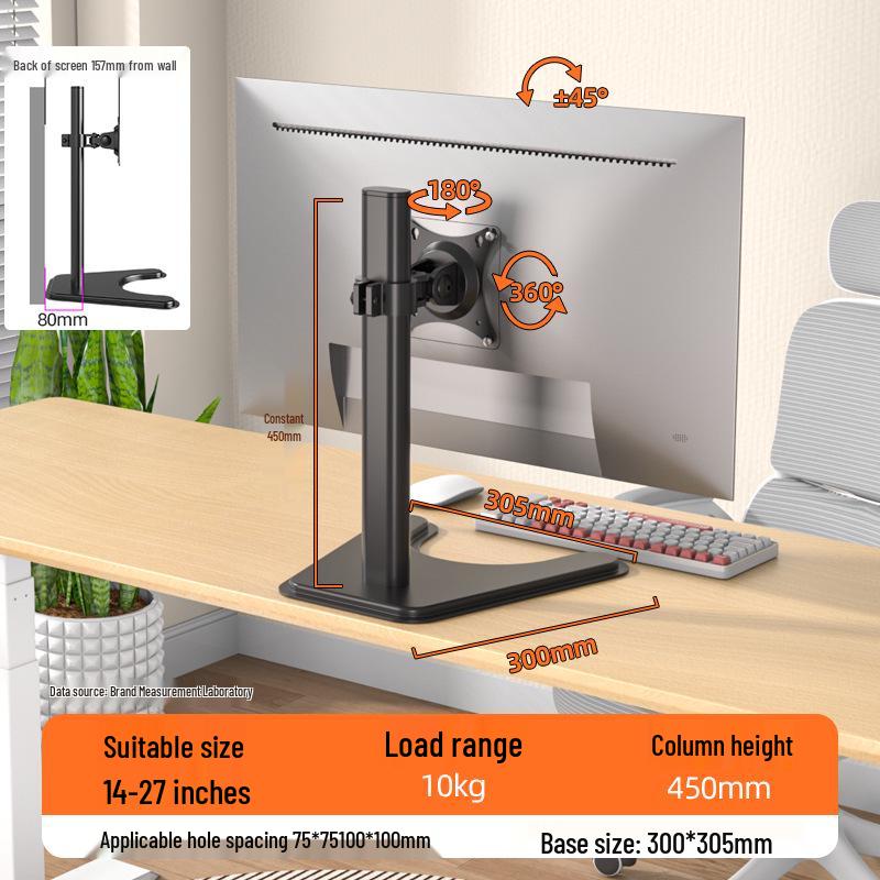 Height-Adjustable Rotating Computer Monitor Stand for 22-34 Inch Screens