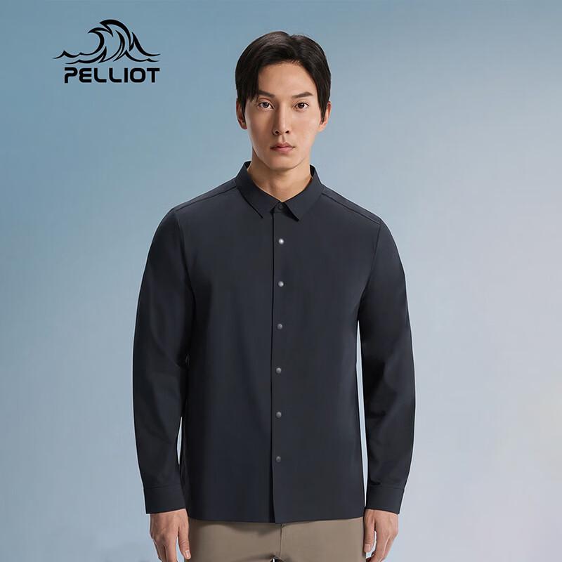 Pelliot Men s Long-Sleeve Quick-Dry Stretch Polo Shirt L
