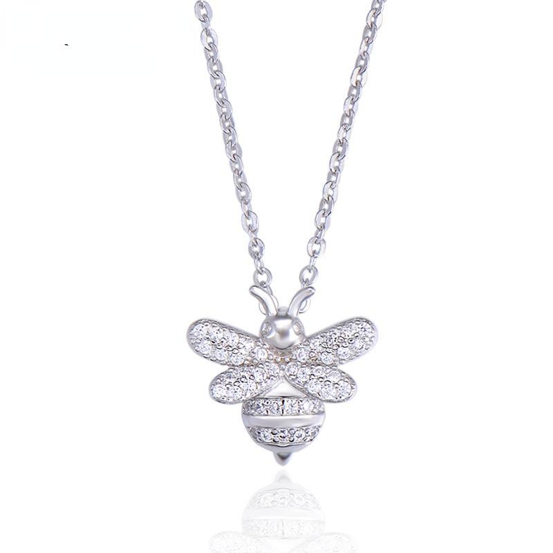 Lindon 925 Sterling Silver Classic Women Necklace Pendant Zircon Fashion Gift