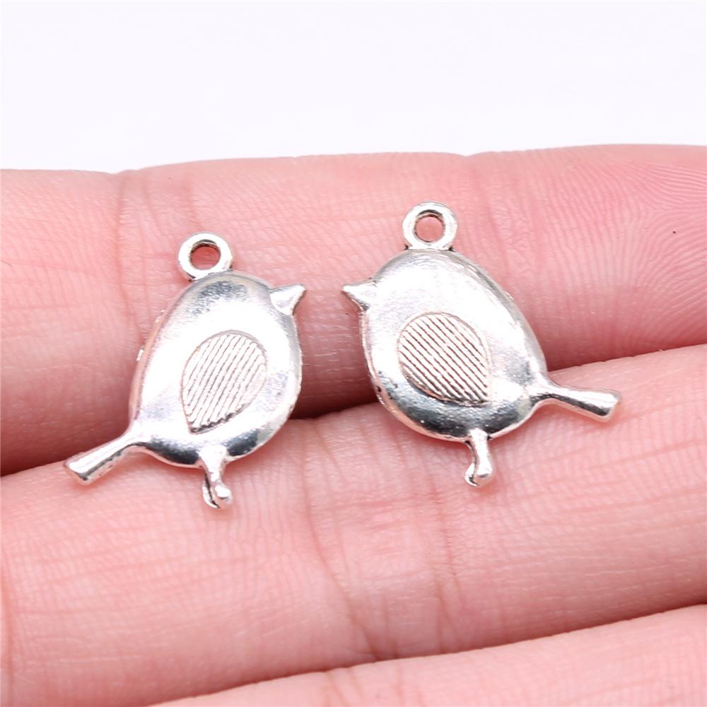 10pcs Bird Charms Antique Silver Color Bird Charms Pendants For Bracelets Flying Bird Charms Making Jewelry