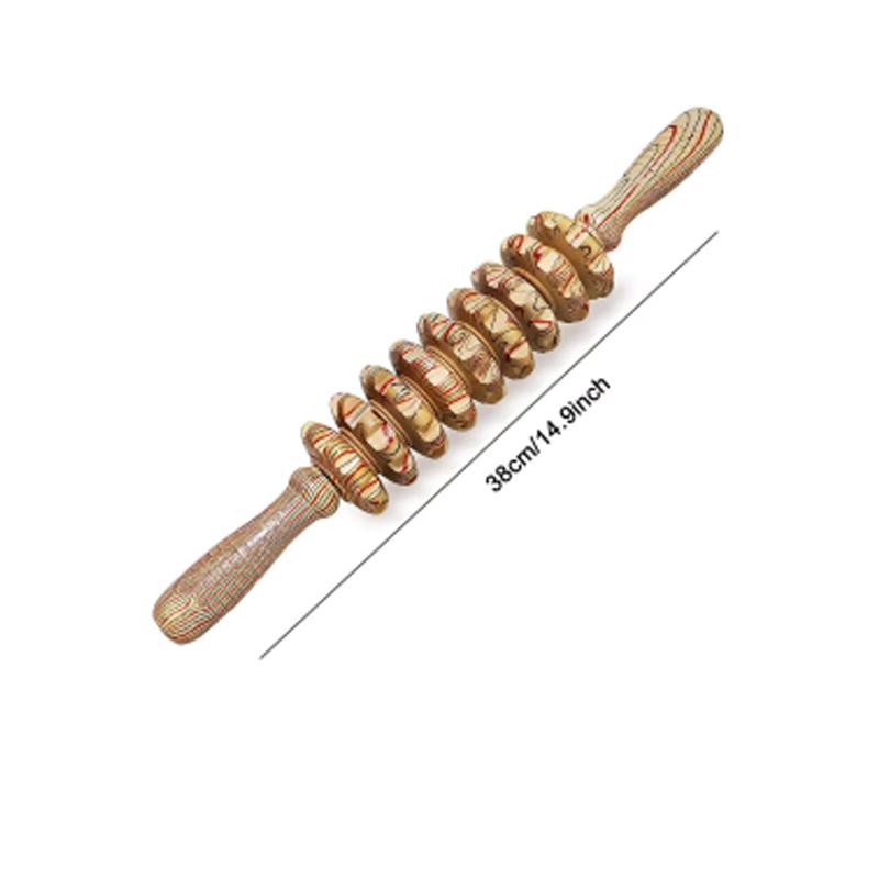 Durable And Safe 1Pcs Wooden Therapy Massager Roller Trigger Point Massager Stick For Fascia Cellulite Muscle & Abdomen Body Muscle Belly Tool