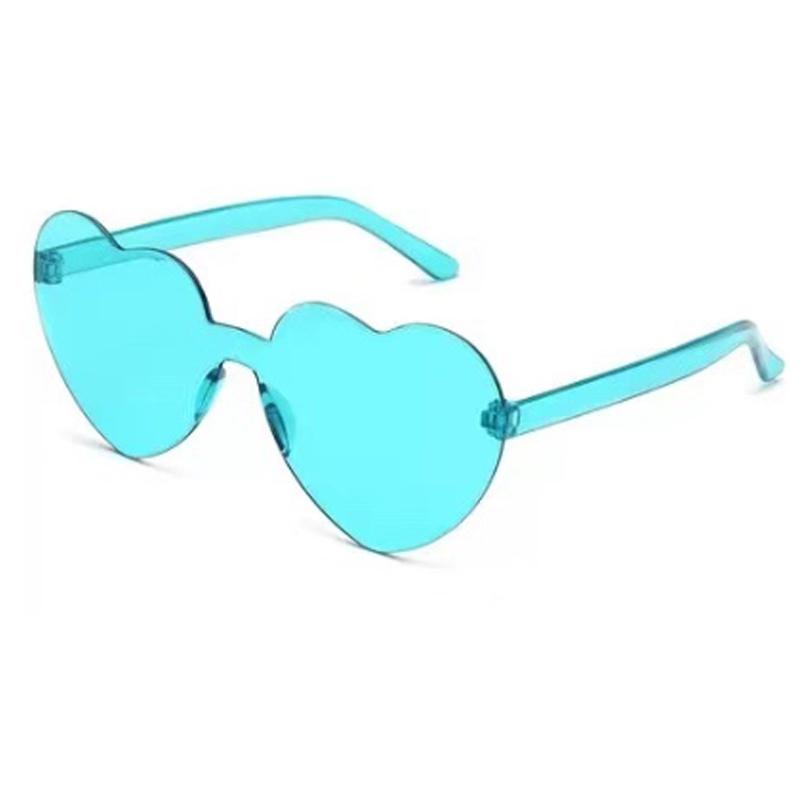 Heart Shaped Rimless Sunglasses Women's Candy Color Glasses