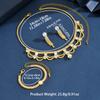 Luxurious temperament necklace, earrings, bracelet three piece set suitable for wedding, dance, party accessories