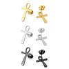 Anniyo 1.9cm Ankh Stud Earrings for Women Girls Africa Egypt Nile Key Traditional Ancient Egypt Ethnic #273921