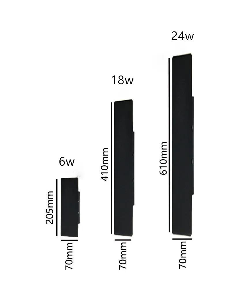 Modern Led Up Down Wall Lamp  Aluminum 6W/18W/24W LED Wall Light Indoor Decorated Wall Sconce