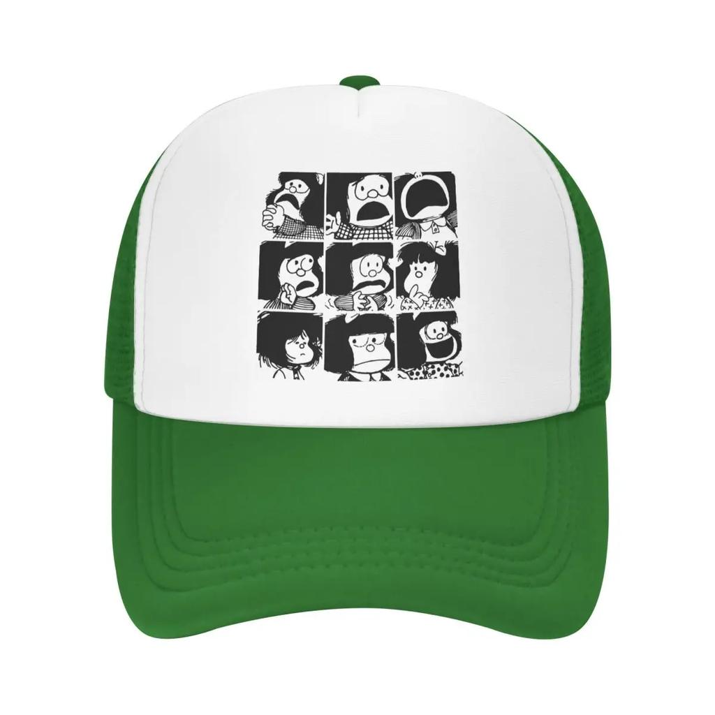 Custom Classic Quino Comic Cartoon Mafalda Baseball Cap for Women Unisex Breathable Trucker Hat Sun Protection Snapback Hats