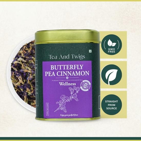 Tea And Twigs - Hibiscus Ginger Tea - 15 Tea Bags (30 Grams) | Herbal Teas | Natural Hibiscus Flower and Ginger | Caffeine Free | Wellness Tea