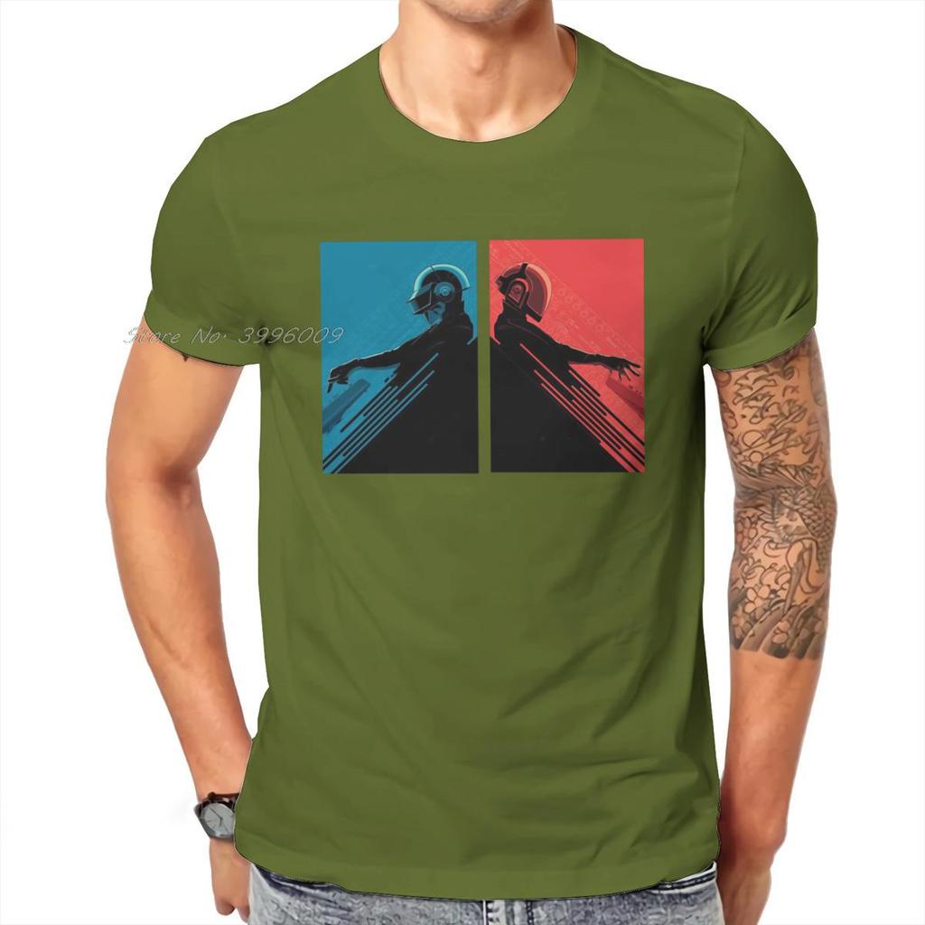 Daft Punk Electronic Music Band  Essential Tshirt High Quality Graphic Men Classic Summer Men Tops Cotton Harajuku T Shirt
