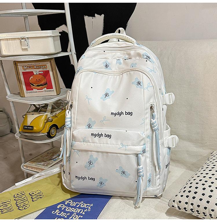 Schoolbag New Japanese Large Capacity Casual Student Backpack Sweet and High Value Junior High School Student Lightweight Versatile Backpack