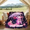 1PC Custom Name Fantasy Axolotl Umbrella Flannel Blanket Versatile,all-season Throw Suitable for the Living Room,bedroom,camping,travel,and Gift