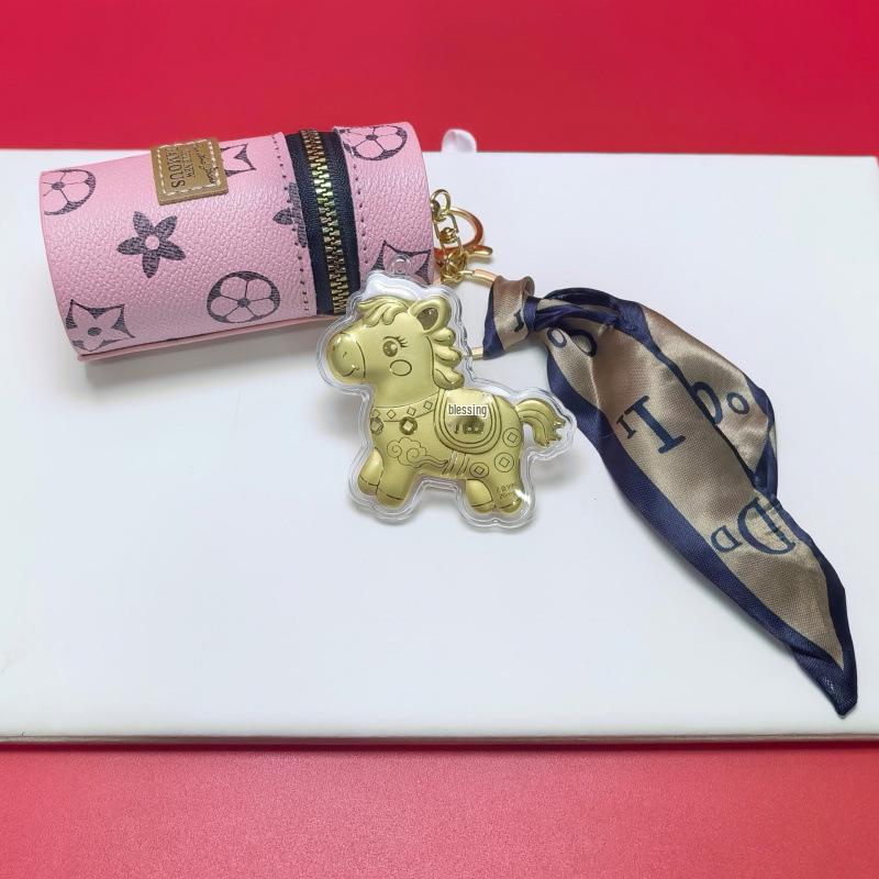 999 Pure Gold Red Envelope Money Charm and Car Keychain