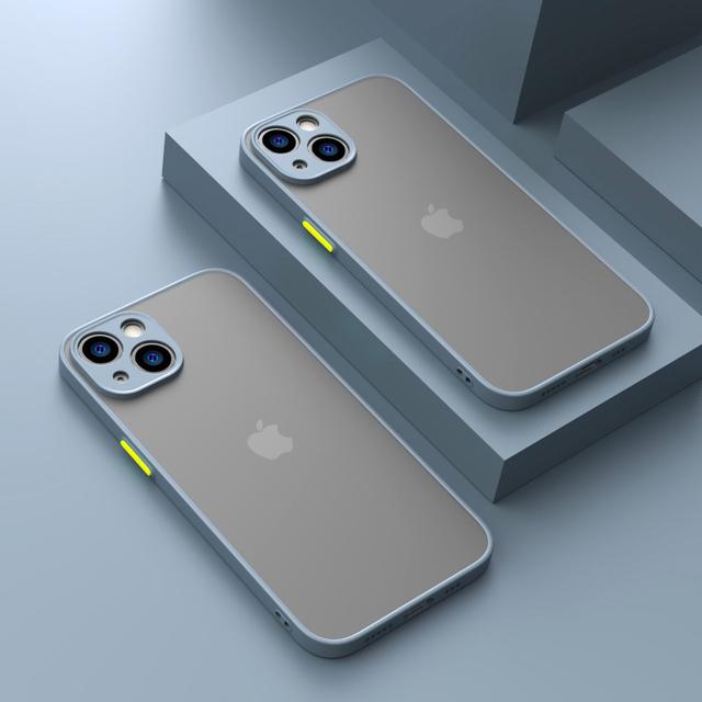 Ütésálló Armor matt tok Iphone 13 12 11 Pro Max Xr Xs Max 7 Plus 13pro 11 14 luxus szilikon lökhárító átlátszó kemény PC burkolathoz