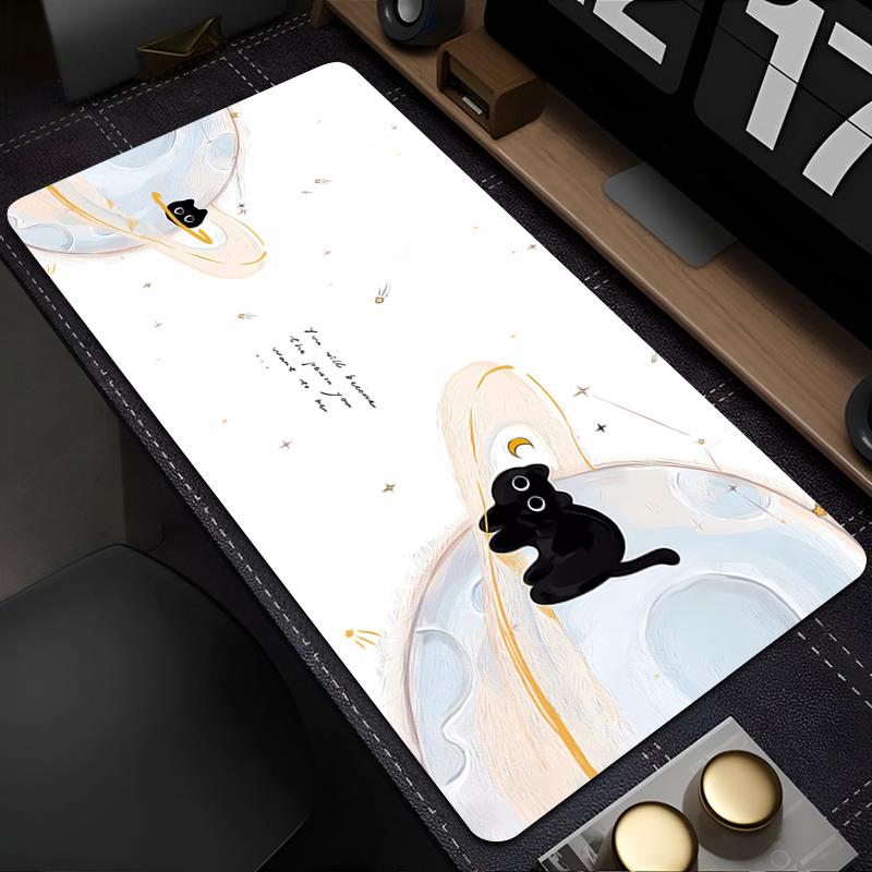 Mouse Pad Gaming Mousepad Rubber Clouds Cat Extended Desk Mat Non-slip PC Laptop Gamer Accessories Keyboard Pad Kawaii Carpet