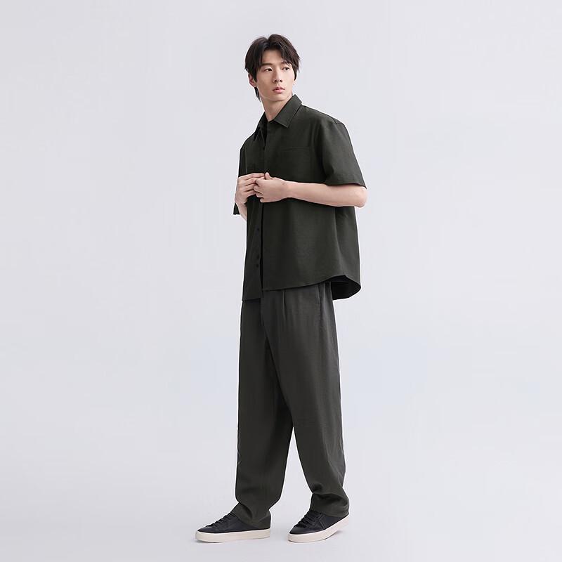 GXG Men's Lightweight Casual Blended Short Sleeve Shirt