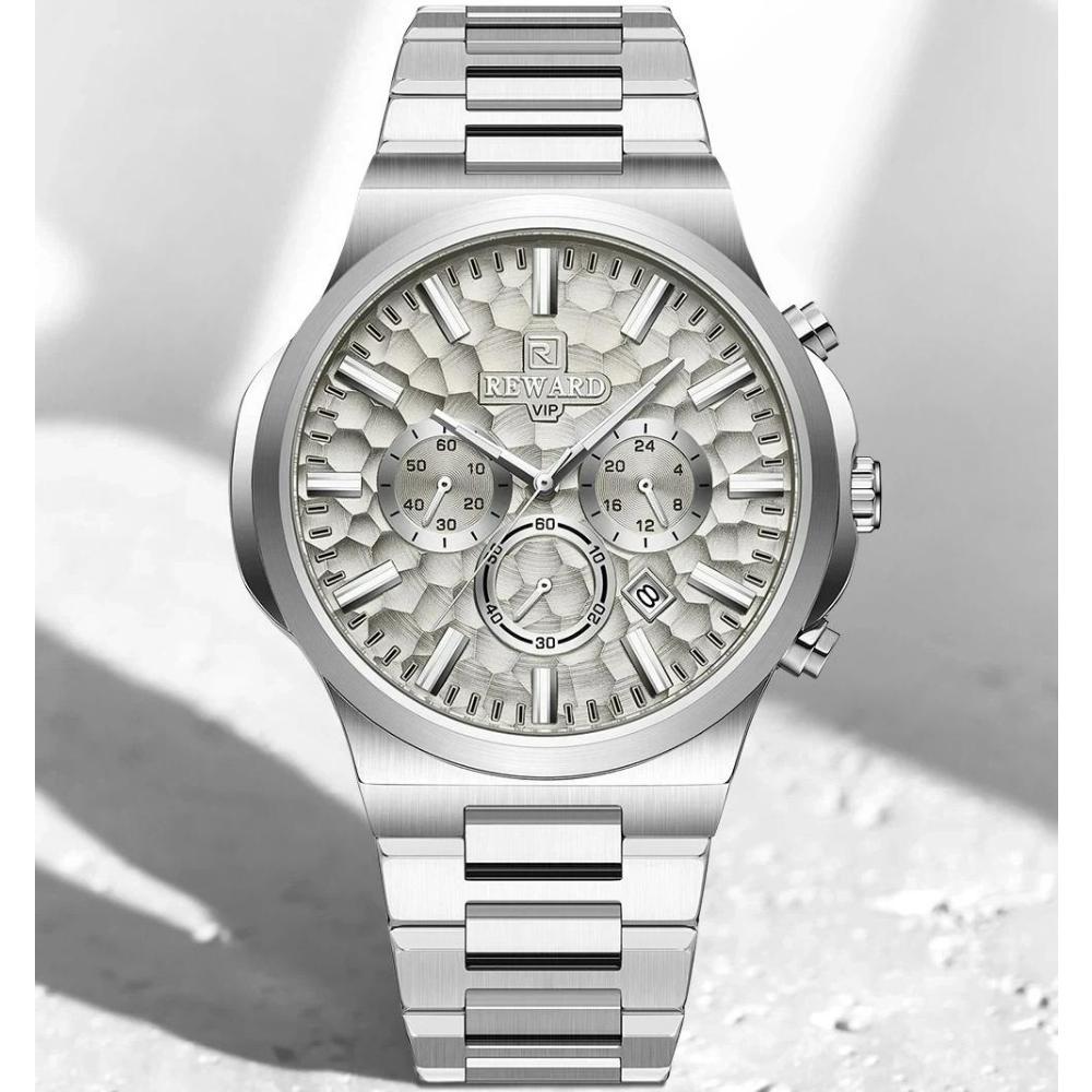 Business Man Wristwatch Date Chronograph Waterproof Luminous Luxury Men Watch Stainless Steel Quartz Men's Watches Male