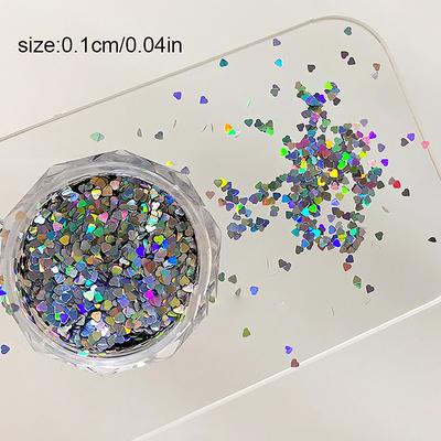 1mm Μίνι Αστραφτερή Αγάπη Γκλίτερ Νυχιών Αστραφτερή Καρδιά Διακόσμηση Νυχιών Σχέδιο Σαλόνι Νυχιών Χαριτωμένα Αξεσουάρ Σχέδιο DIY Nail Art