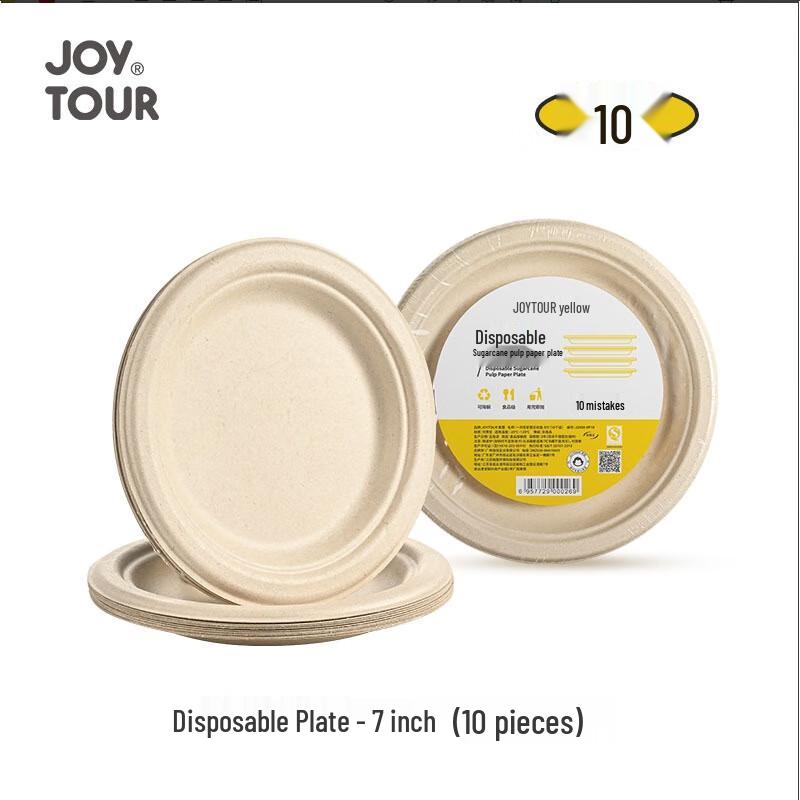 Jiatu 7-inch Disposable Picnic Plates (10-Pack)