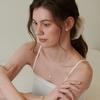 Cotoit Shell Texture Hair Scrunchie_ Ivory / Black