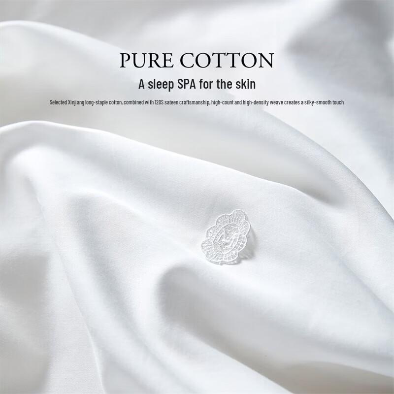 Mercury Home Textiles Luxurious Long-Staple Cotton Sateen Mulberry Silk Four-Season Duvet