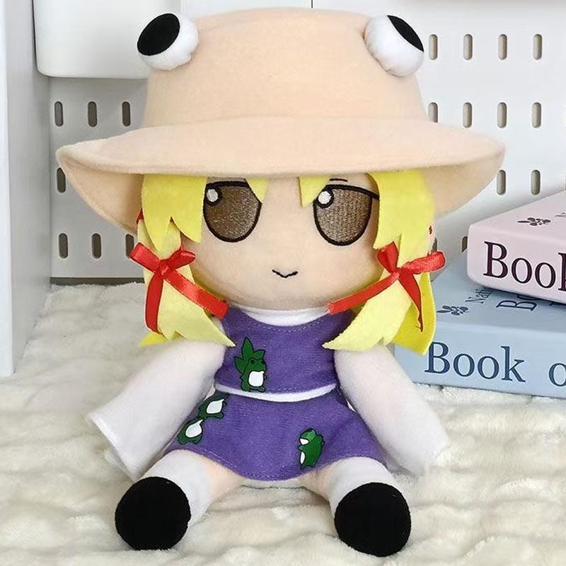 20cm Kawaii Patchouli Knowledge Plush Toy Touhou Project Plushie Anime Moriya Suwako Hakurei Reimu Stuffed Dolls Birthday Gifts